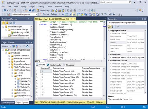 Query Dynamics 365 using SSMS (SQL Server Management Studio).